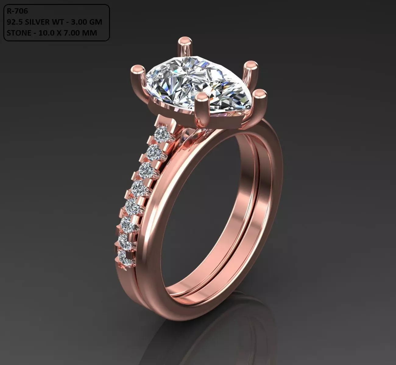 Solitaire Ring 3D print model_0
