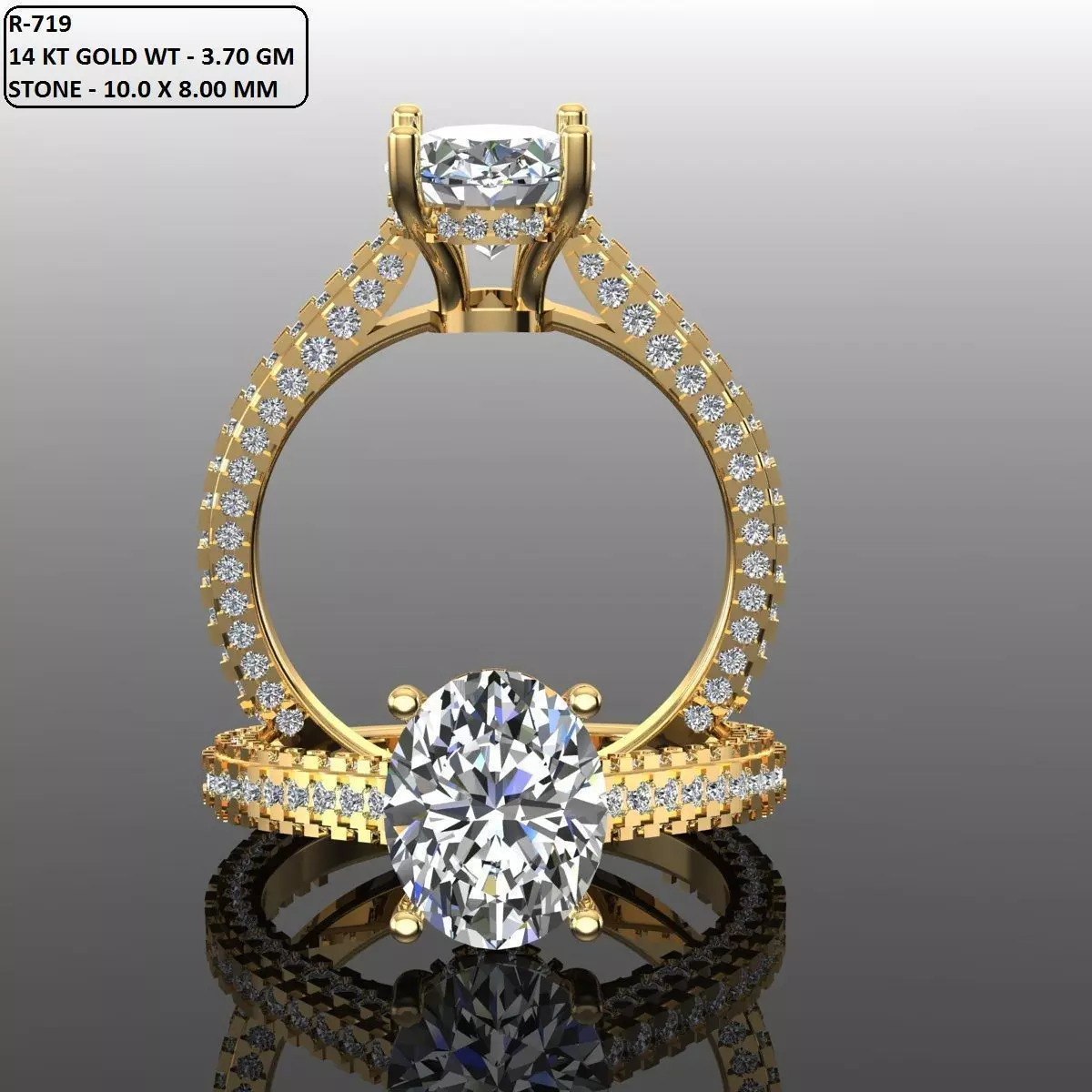 Solitaire Ring 3D print model_0
