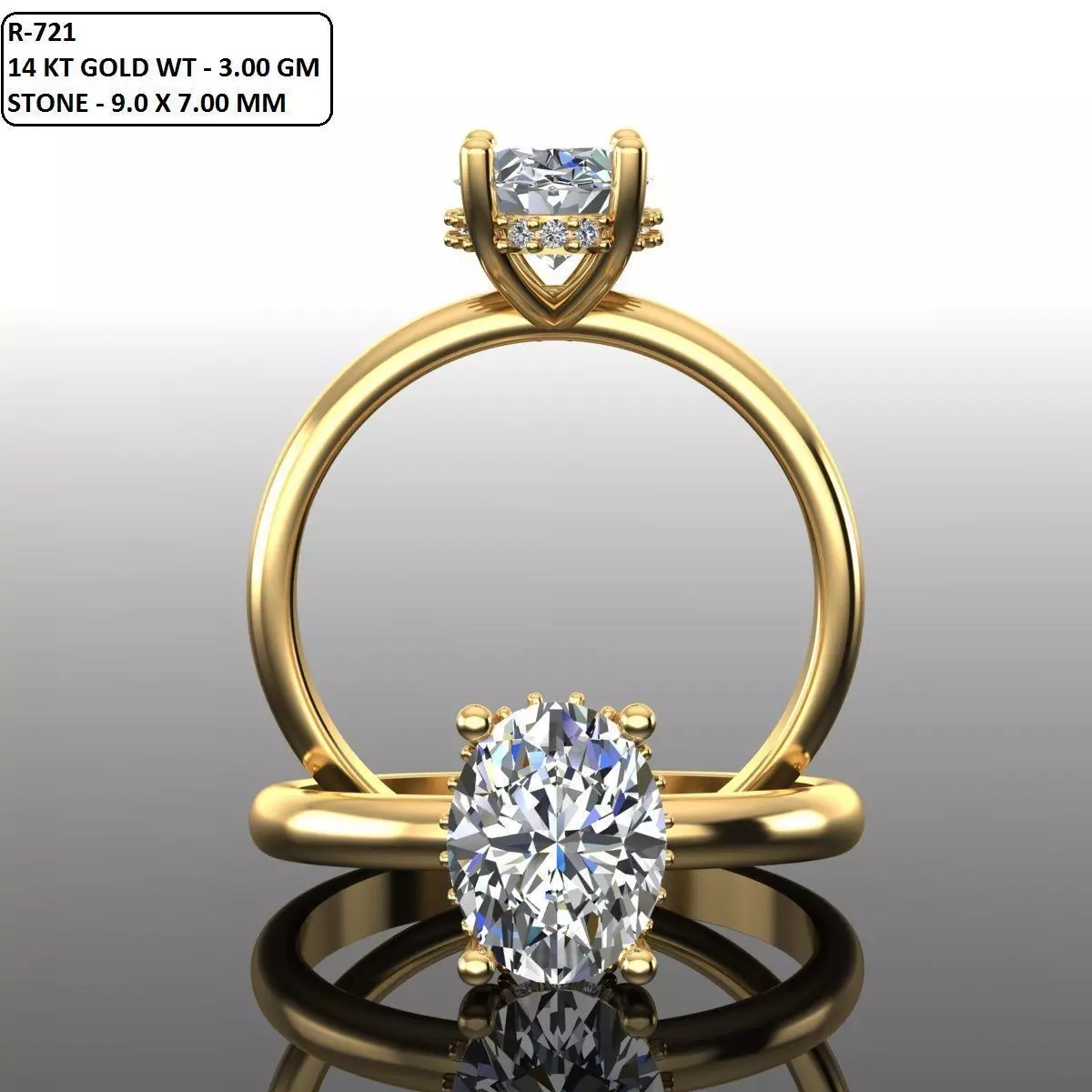 Solitaire Ring 3D print model_0