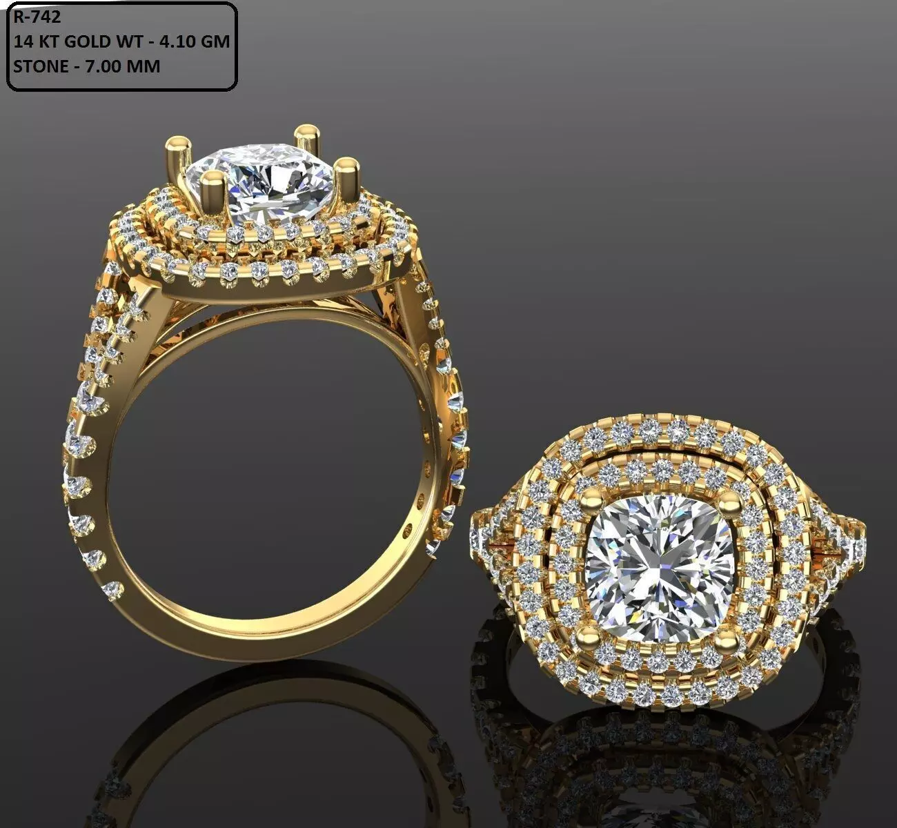 Solitaire Ring 3D print model_0