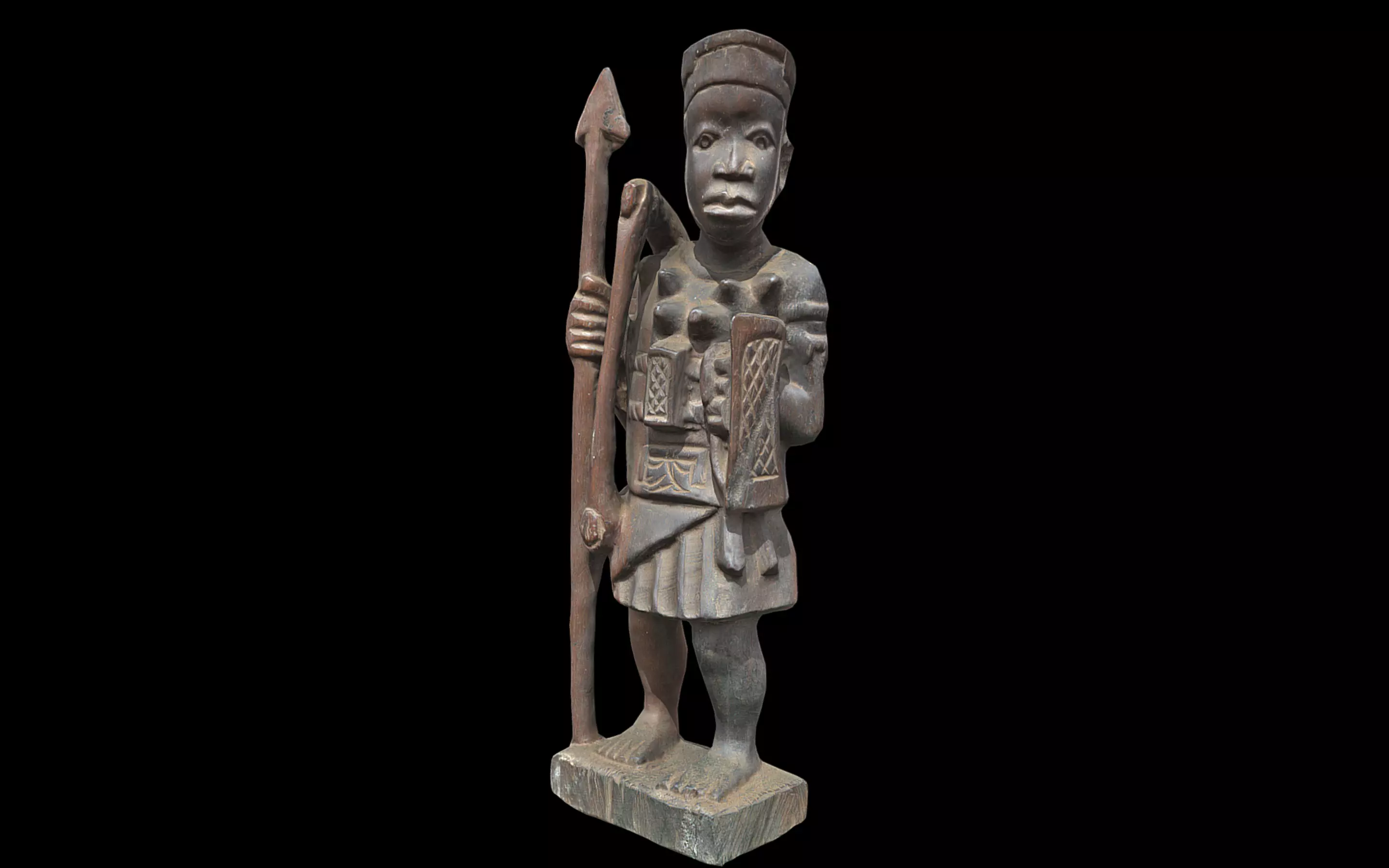 Warrior Figure Low-poly 3D model