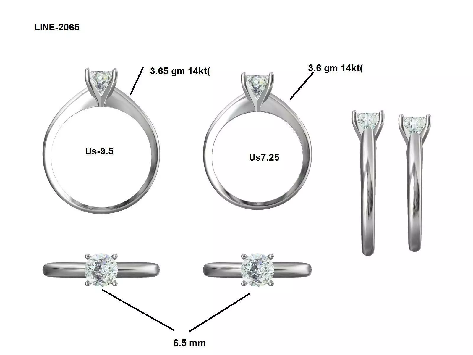 Solitaire Ring 3D print model_0