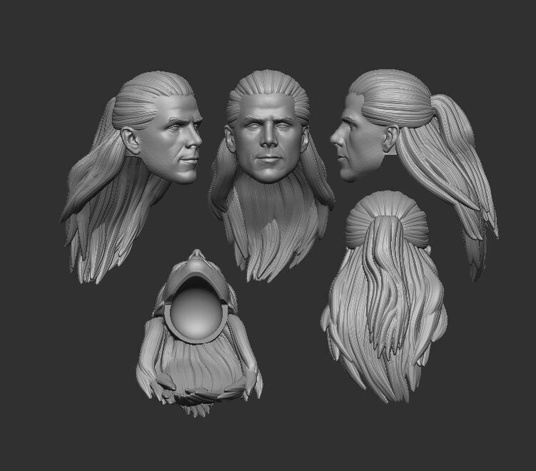 Heartbreak Kid DX Headsculpt for Action Figures 3D print model_1