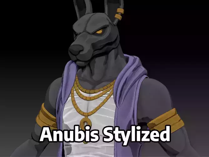 Anubis Stylized High Poly