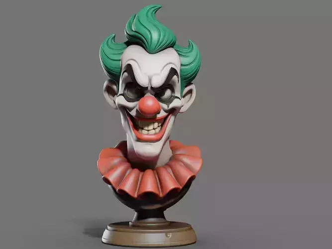 Joker Bust 3D Print STL 3D print model