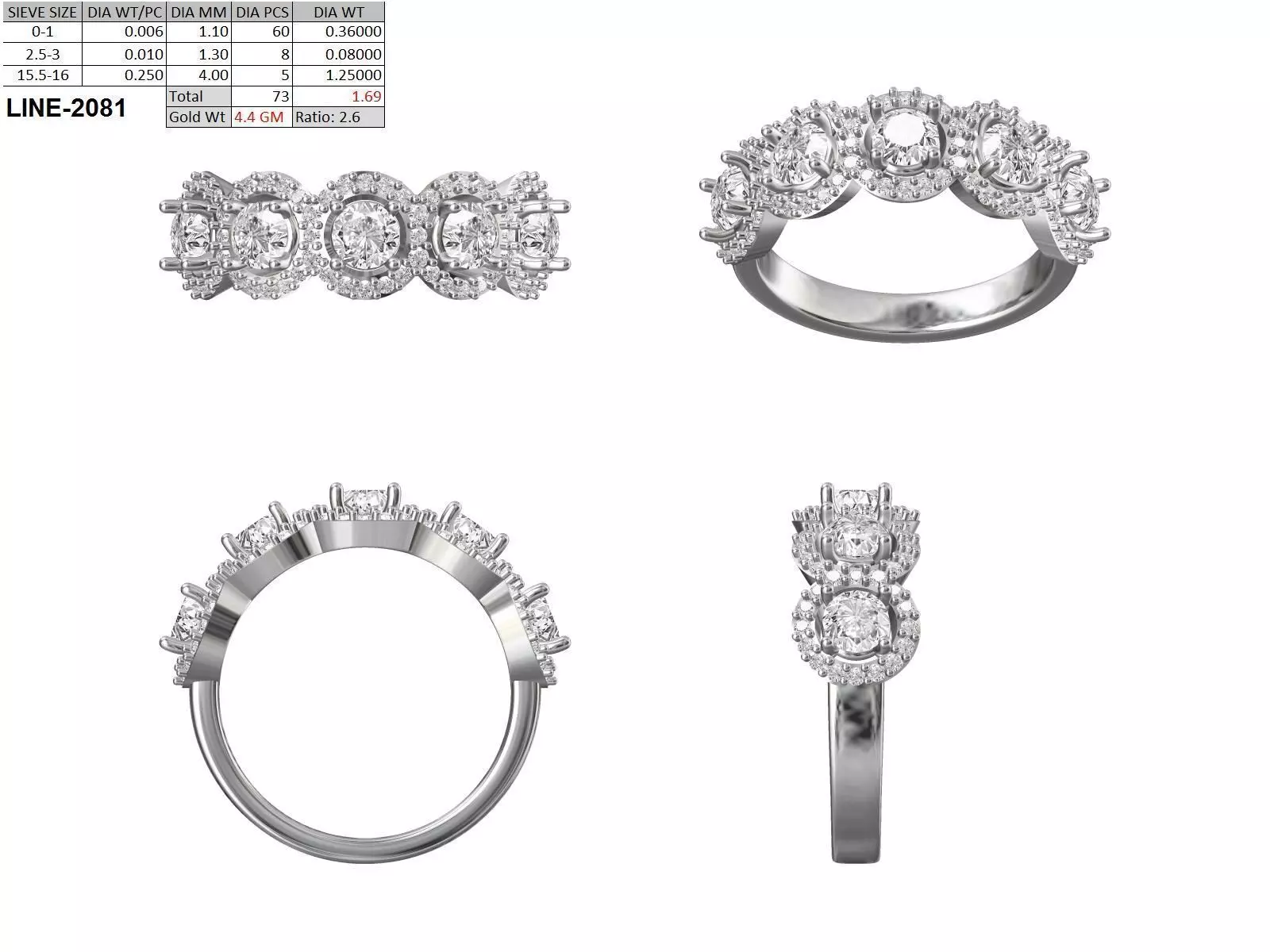 Band Ring 3D print model_0