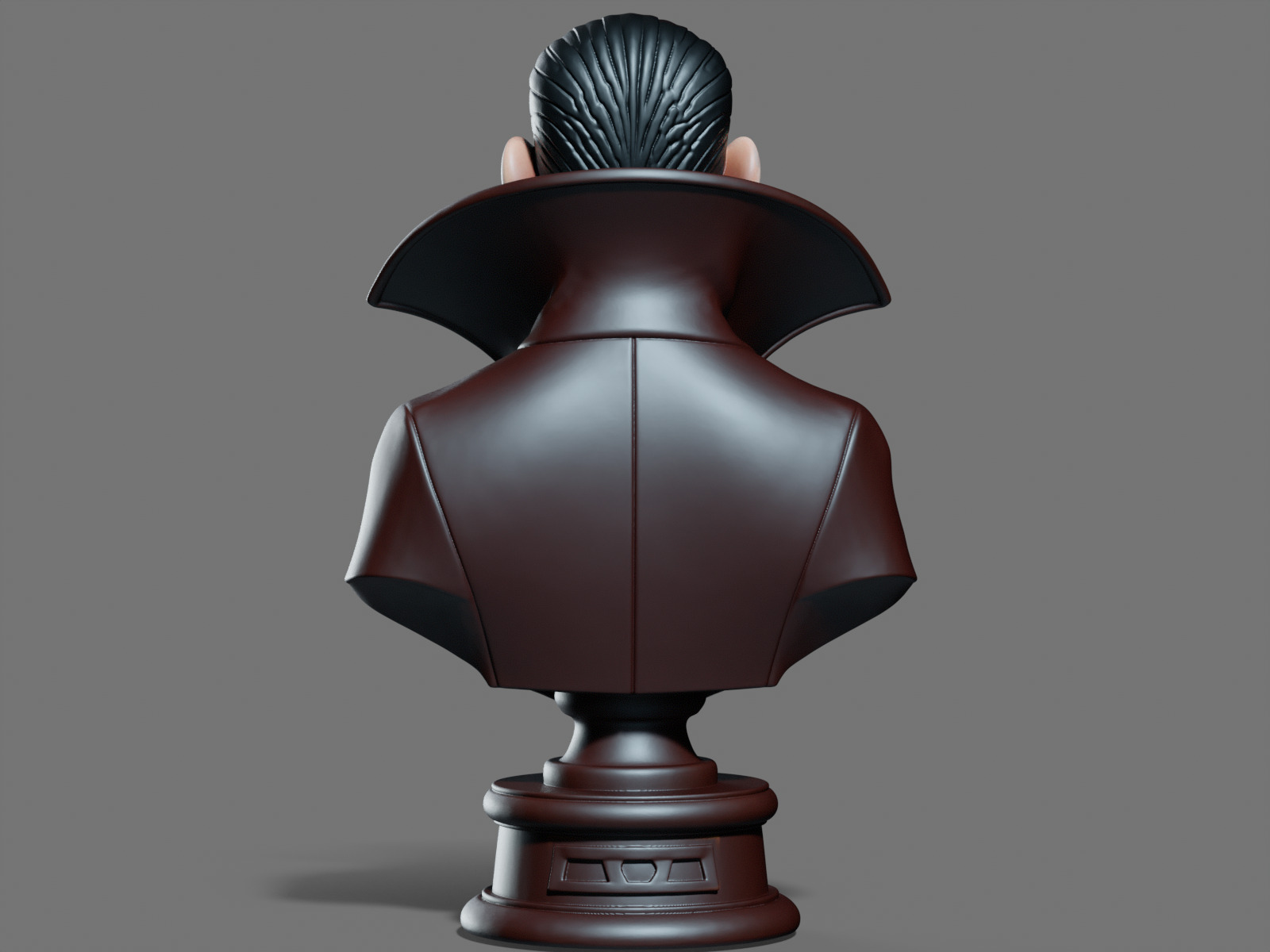 Dracula Bust Print STL 3D print model_2