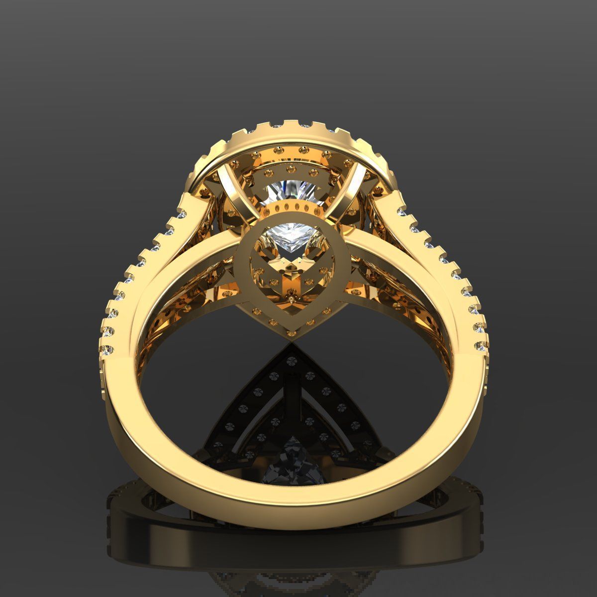 Solitaire Ring 3D print model_1