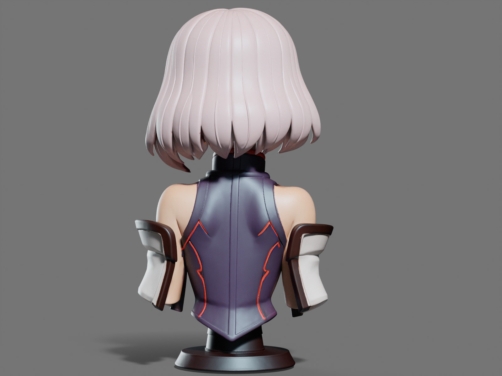 Lucy Cyberpunk Bust 3D Print STL 3D print model_2