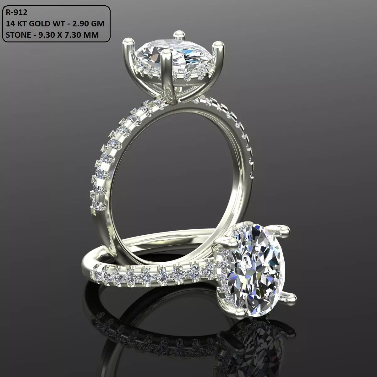Solitaire Ring 3D print model_0