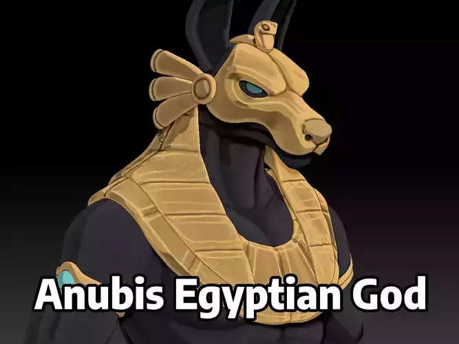 Anubis Egyptian God High Poly