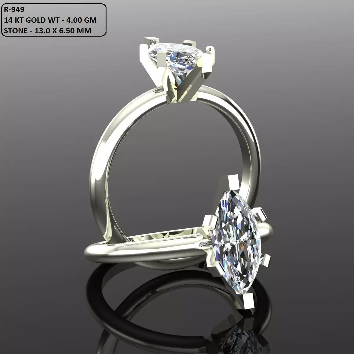 Solitaire Ring 3D print model_0
