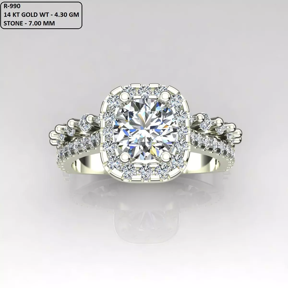 Solitaire Ring 3D print model_0