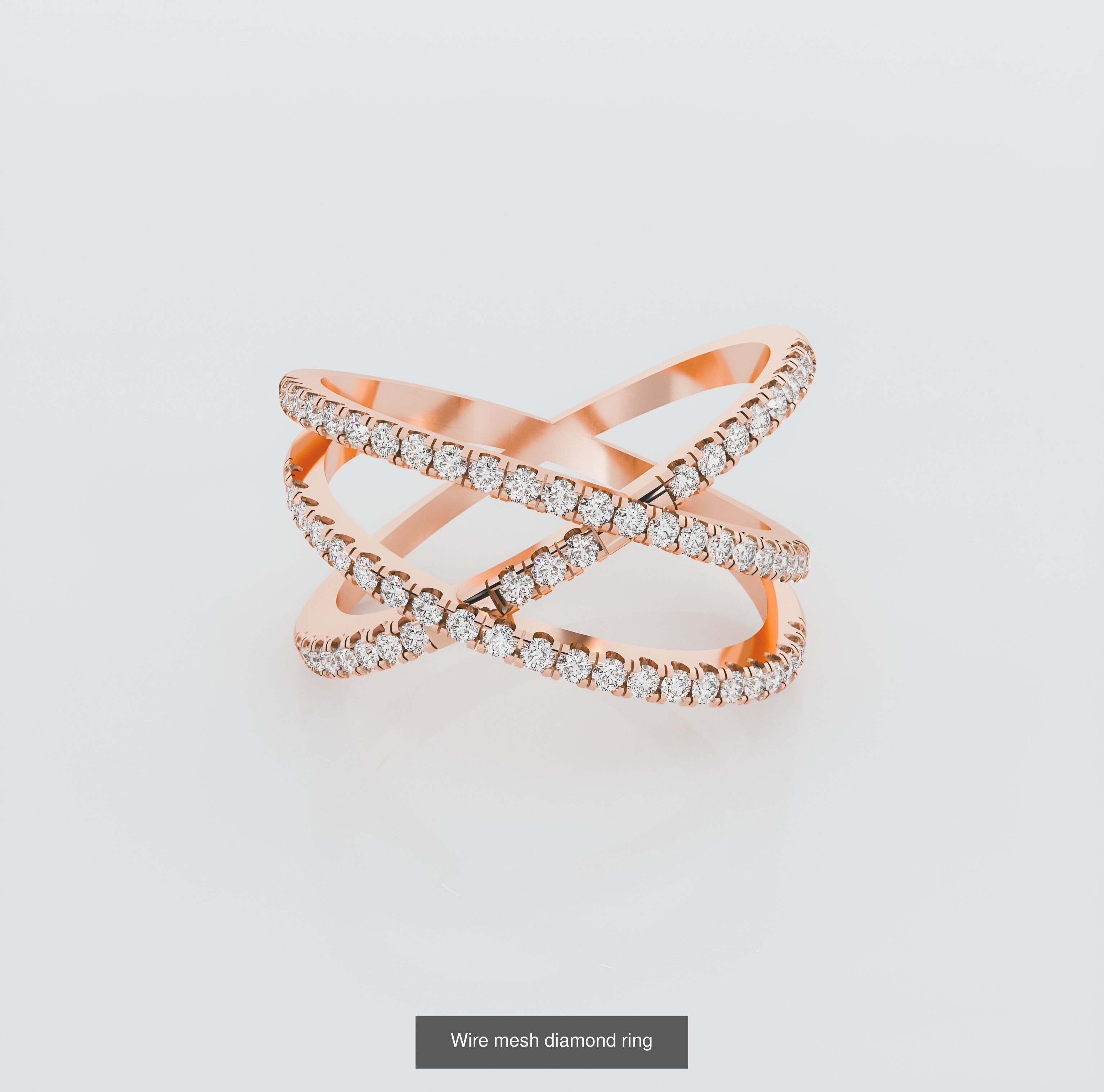 45 Wire Diamond Ring 3dm stl obj renders details 3D Model Collection_16