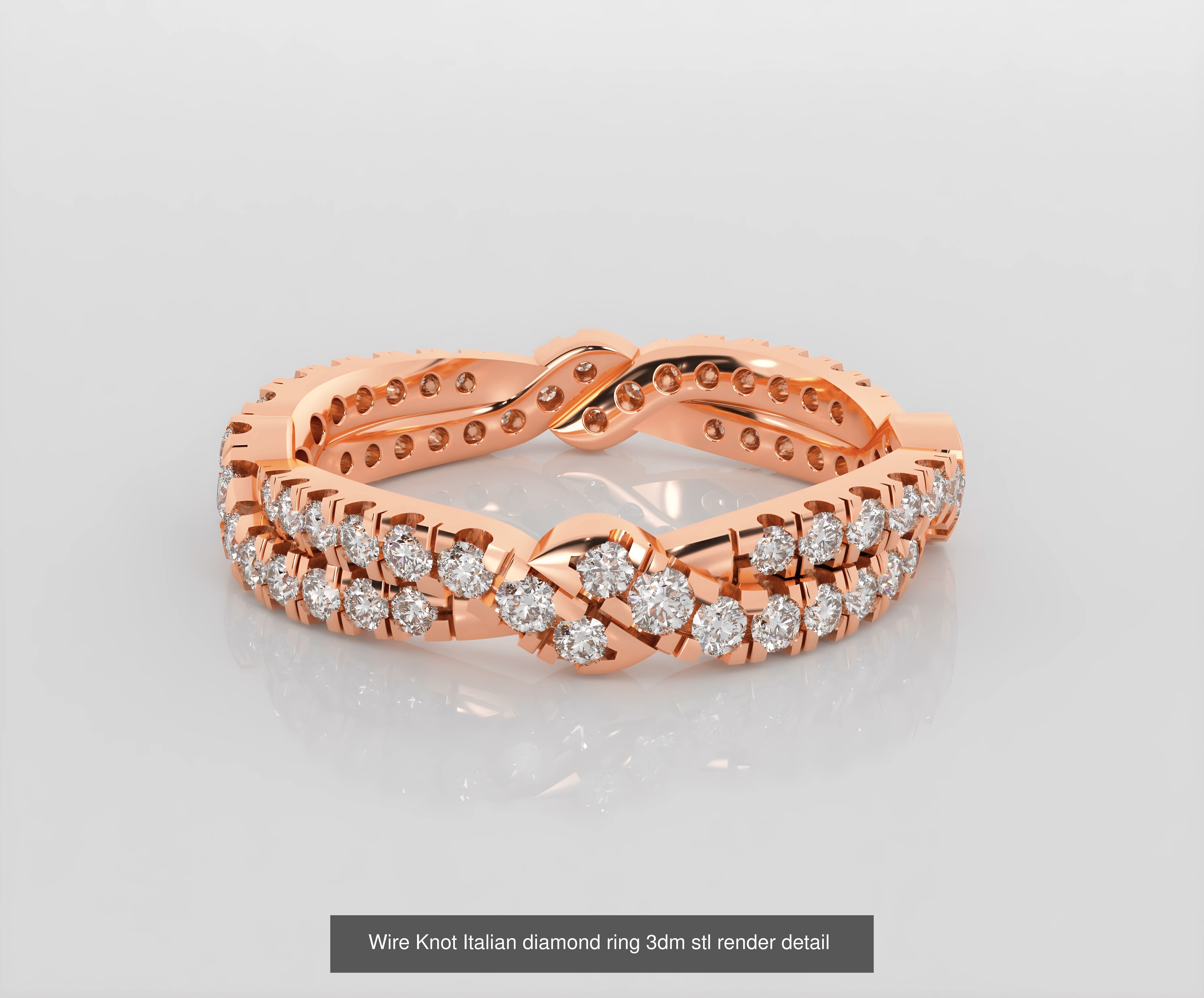 45 Wire Diamond Ring 3dm stl obj renders details 3D Model Collection_37