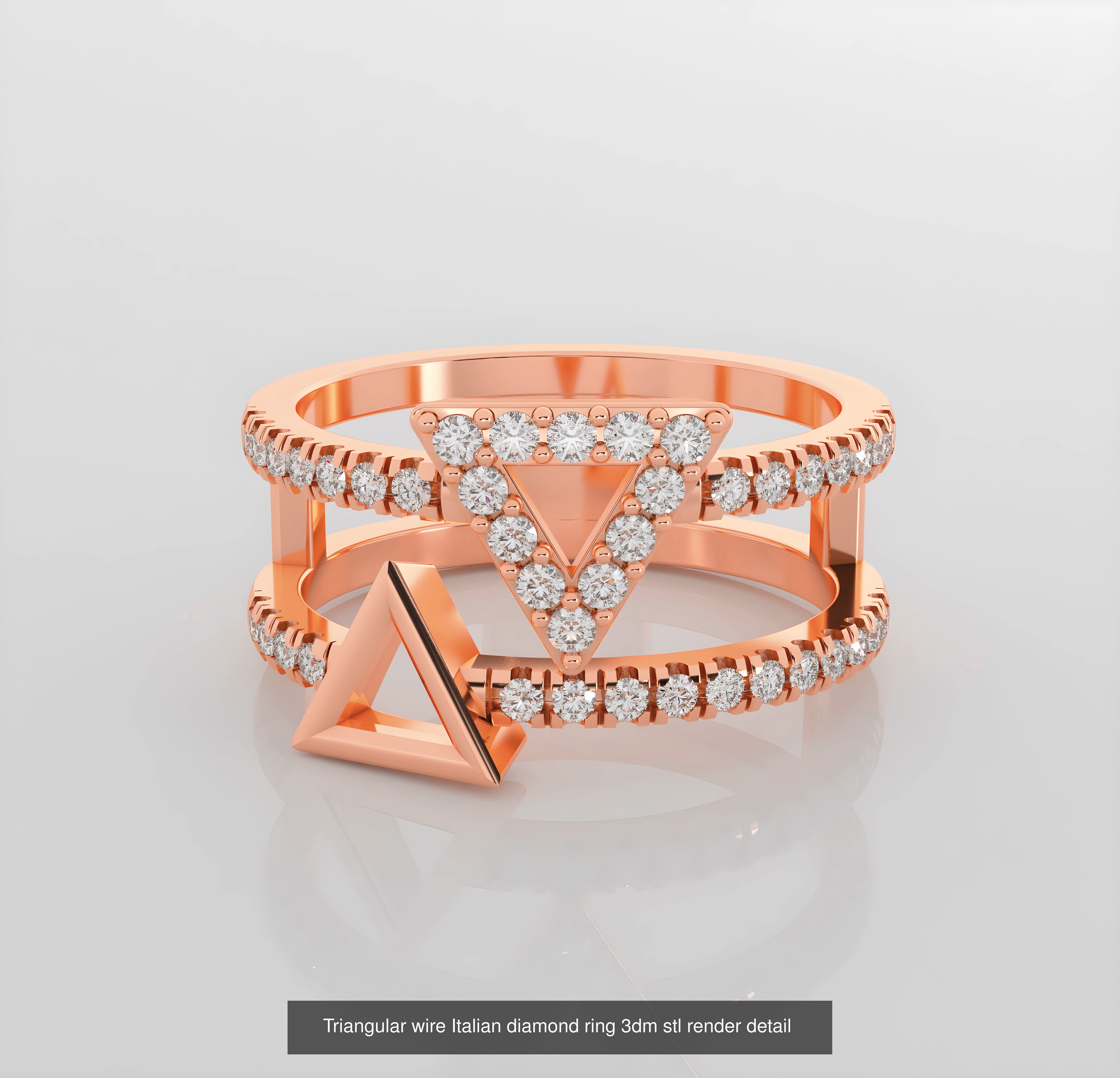 45 Wire Diamond Ring 3dm stl obj renders details 3D Model Collection_18