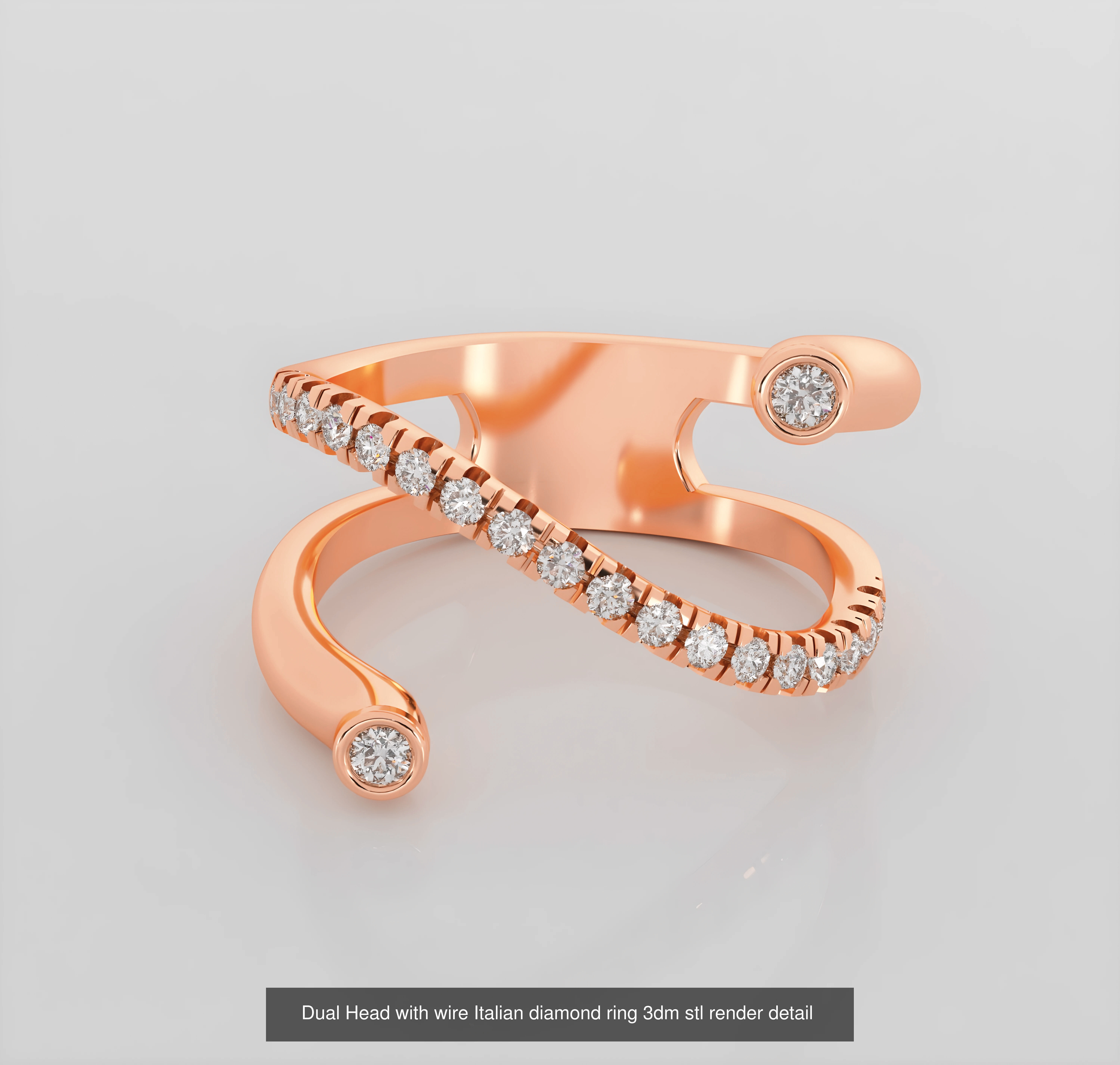 45 Wire Diamond Ring 3dm stl obj renders details 3D Model Collection_47