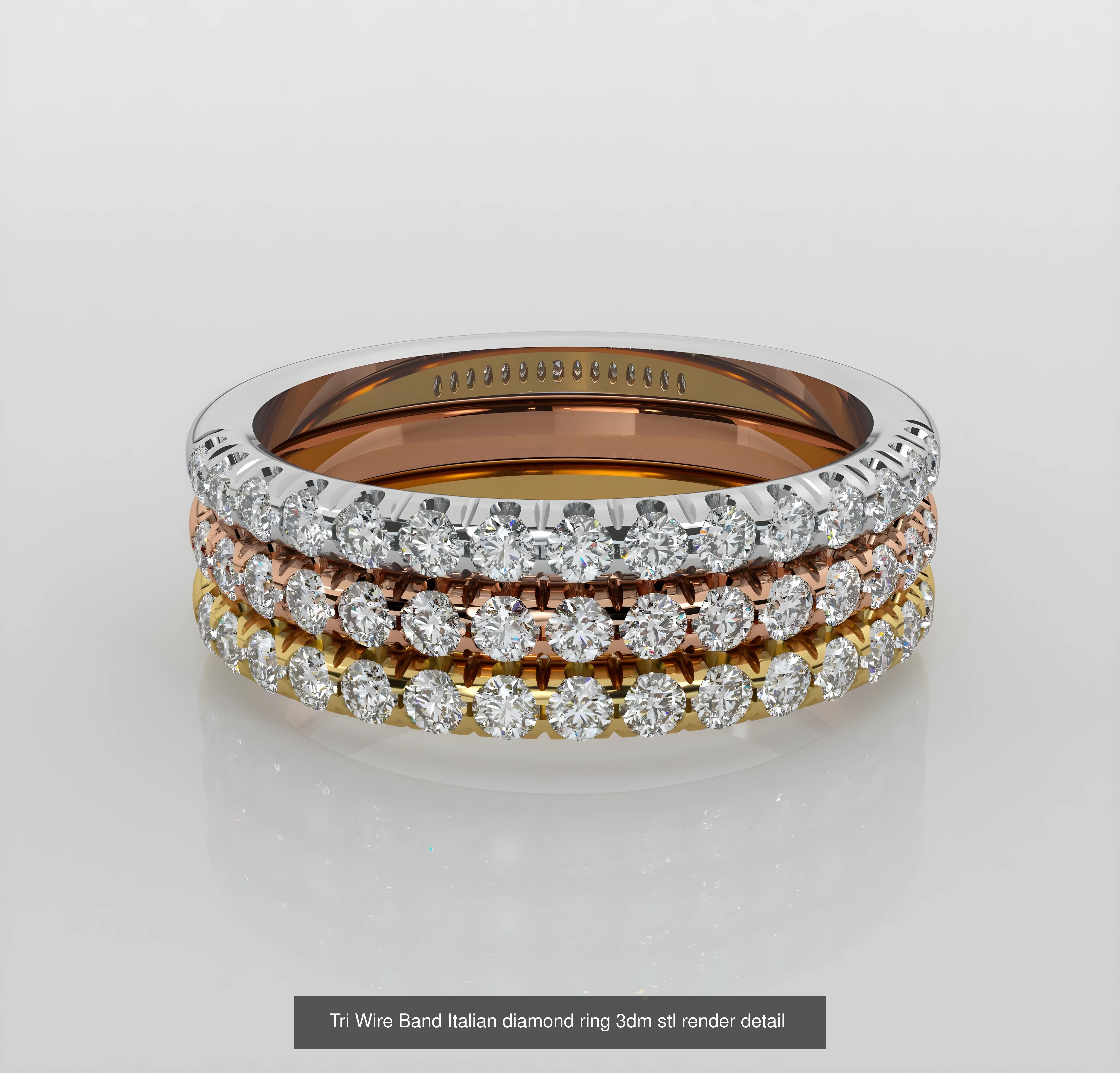 45 Wire Diamond Ring 3dm stl obj renders details 3D Model Collection_32