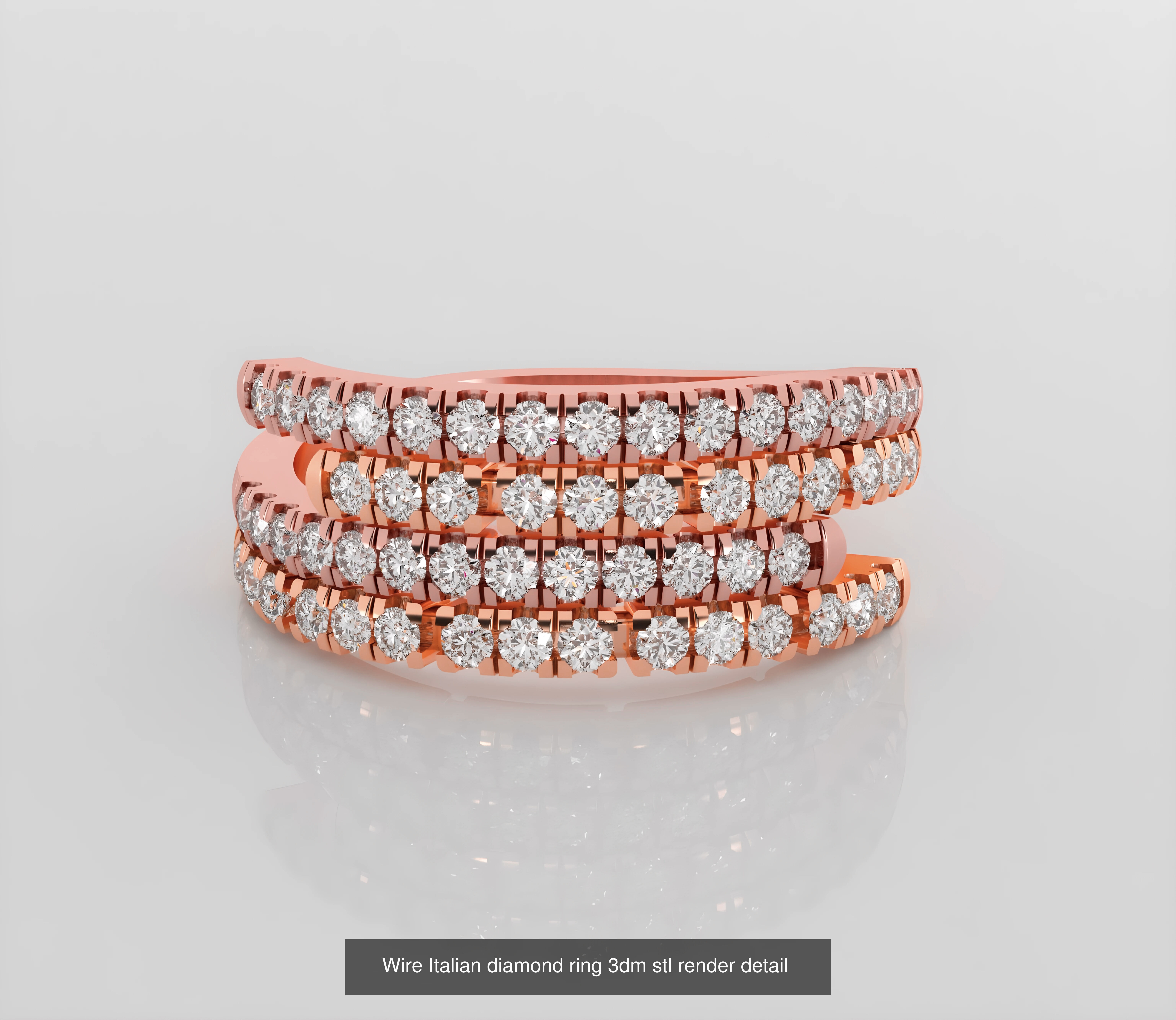 45 Wire Diamond Ring 3dm stl obj renders details 3D Model Collection_30