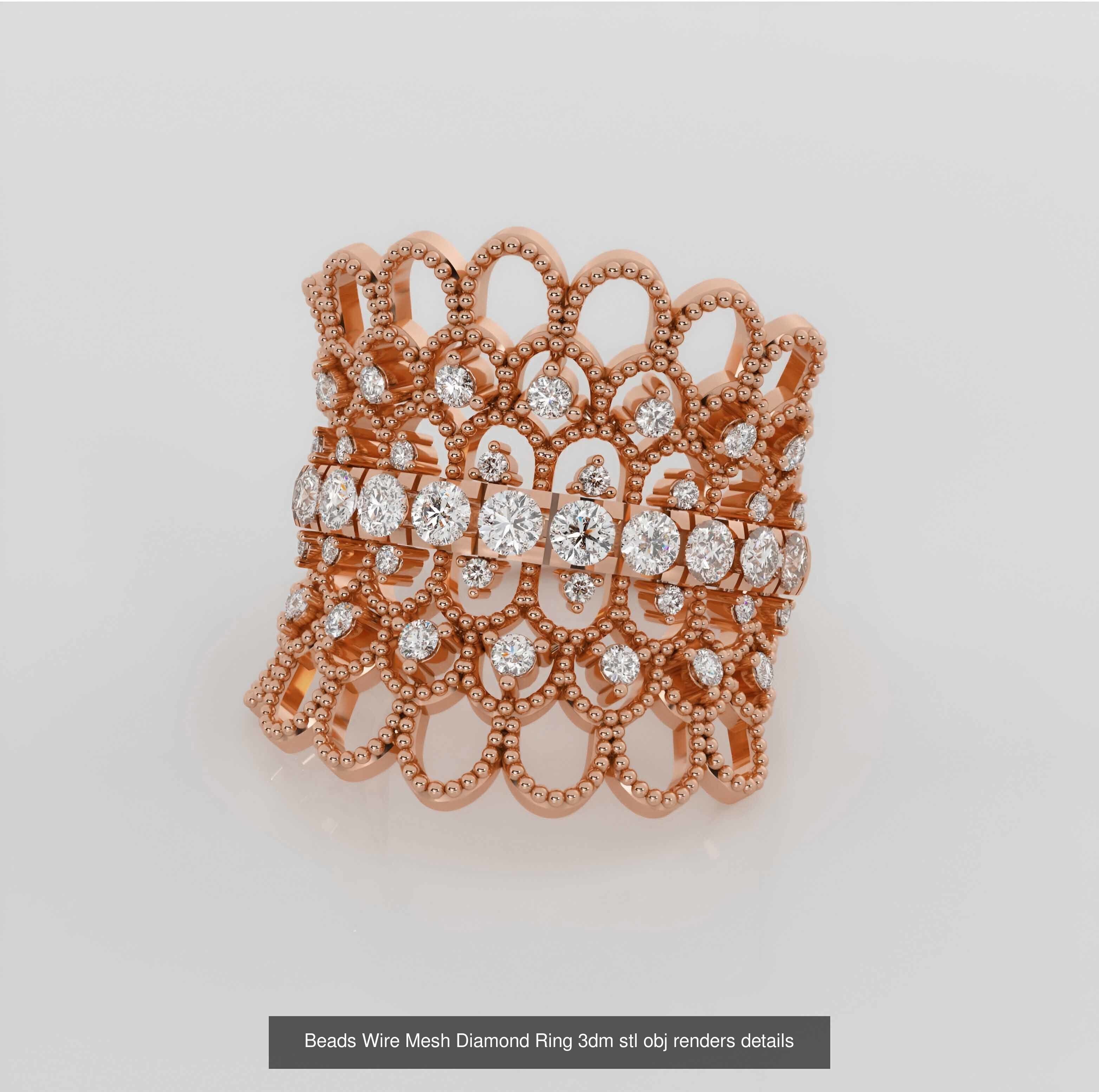 45 Wire Diamond Ring 3dm stl obj renders details 3D Model Collection_15