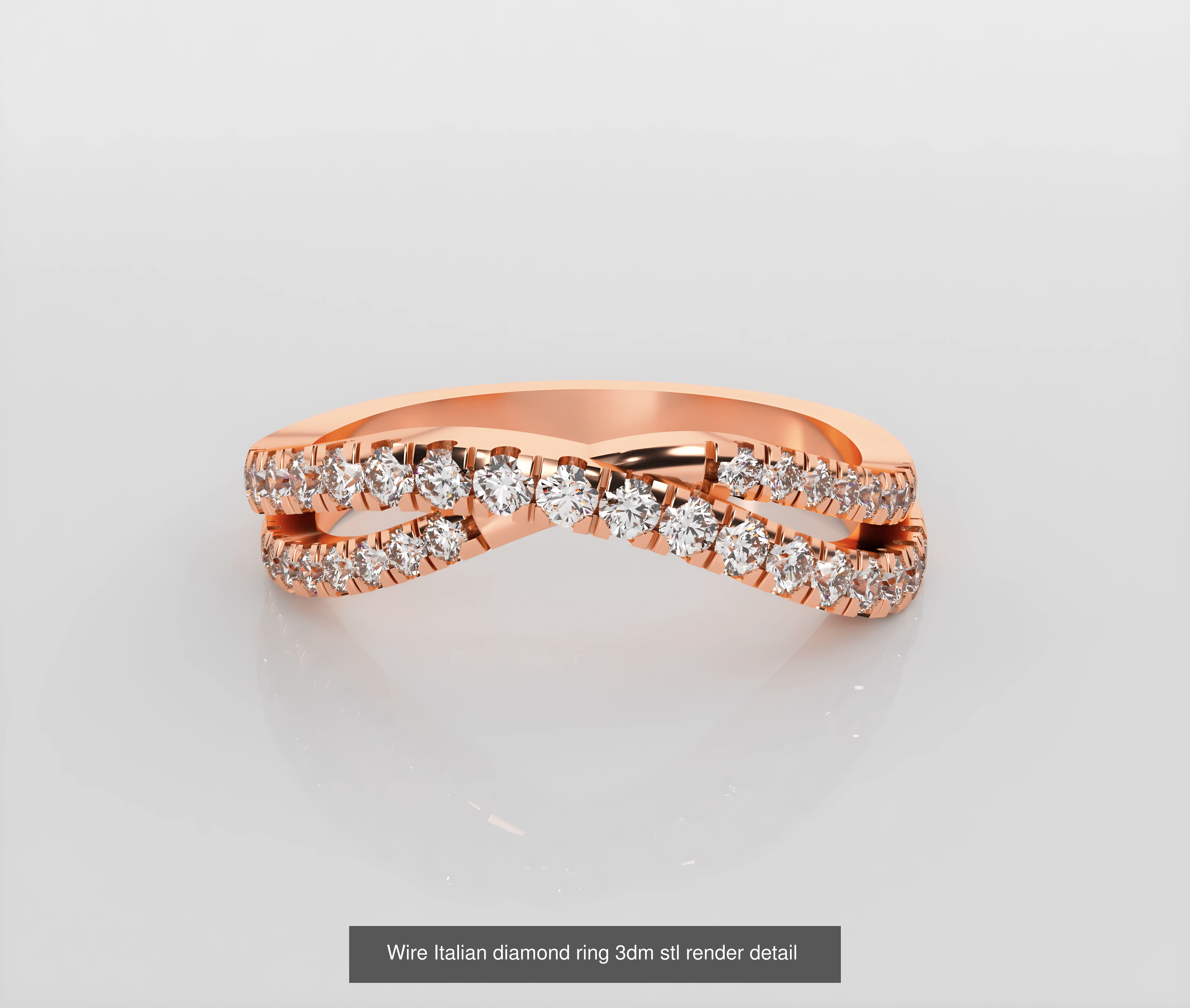 45 Wire Diamond Ring 3dm stl obj renders details 3D Model Collection_40