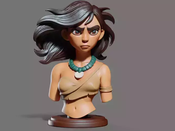 Pocahontas Bust 3D Print STL