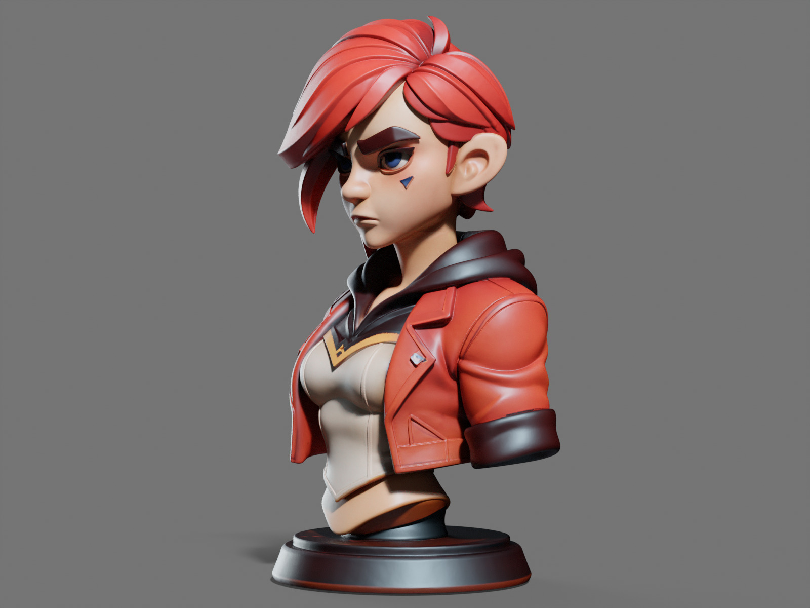 Vi Bust 3D Print STL 3D print model_1