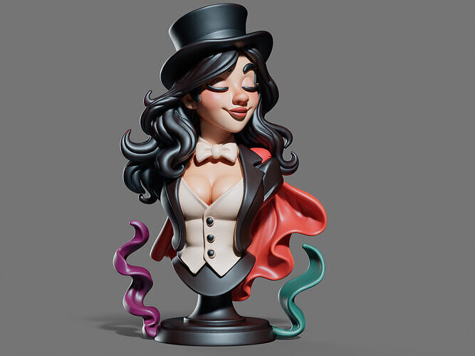 Zatanna Bust 3D Print STL 3D print model