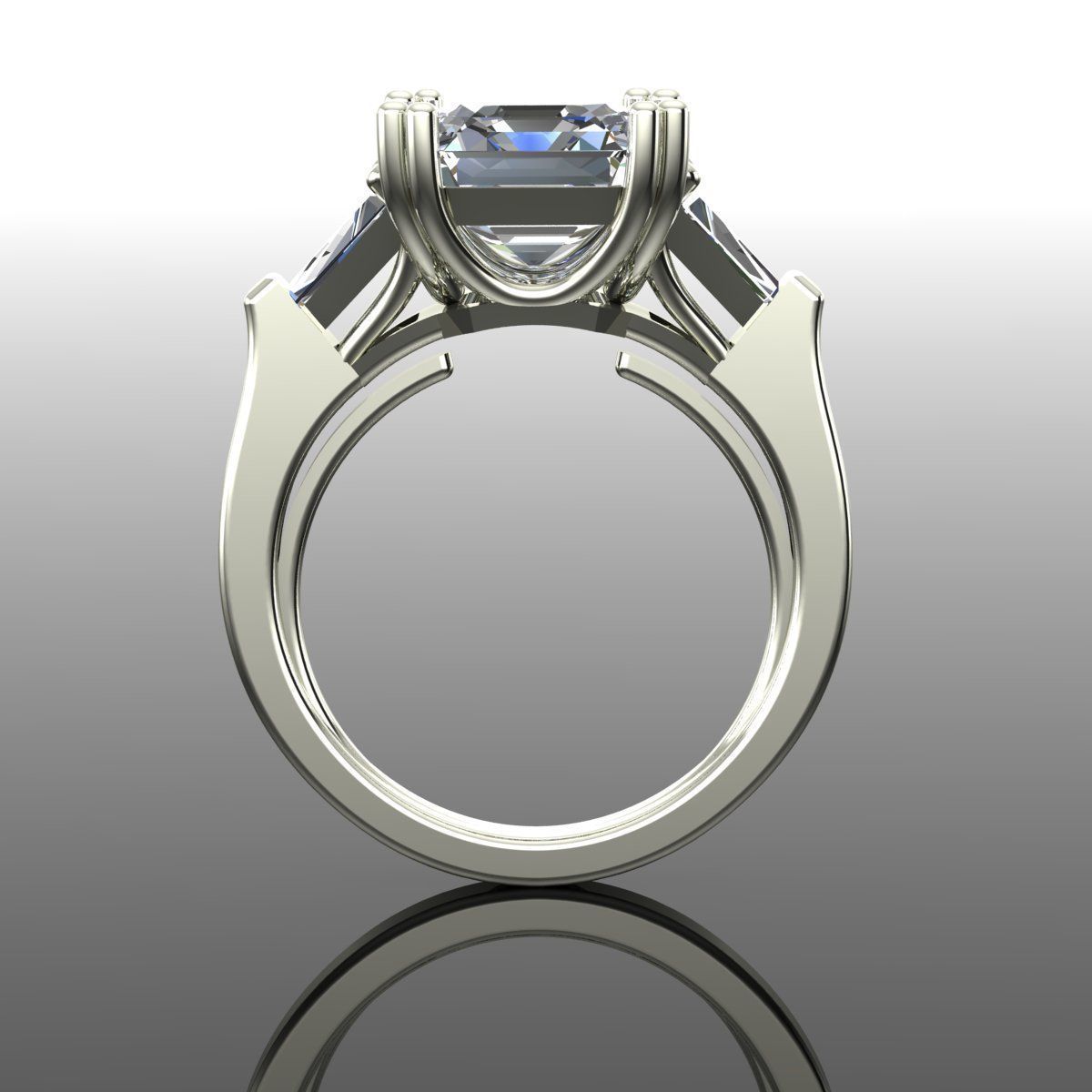Solitaire Ring 3D print model_1