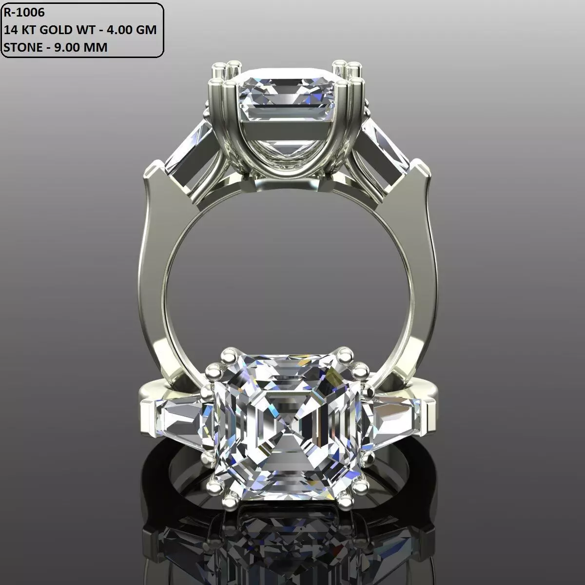 Solitaire Ring 3D print model_0