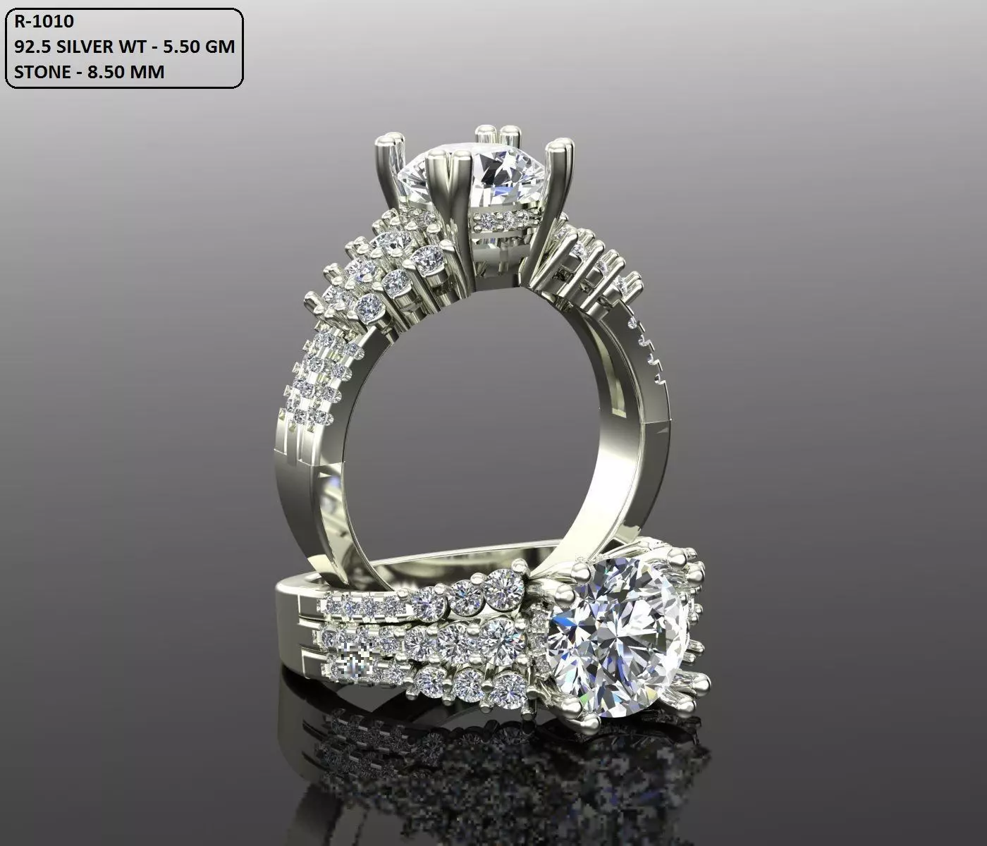 Solitaire Ring 3D print model_0