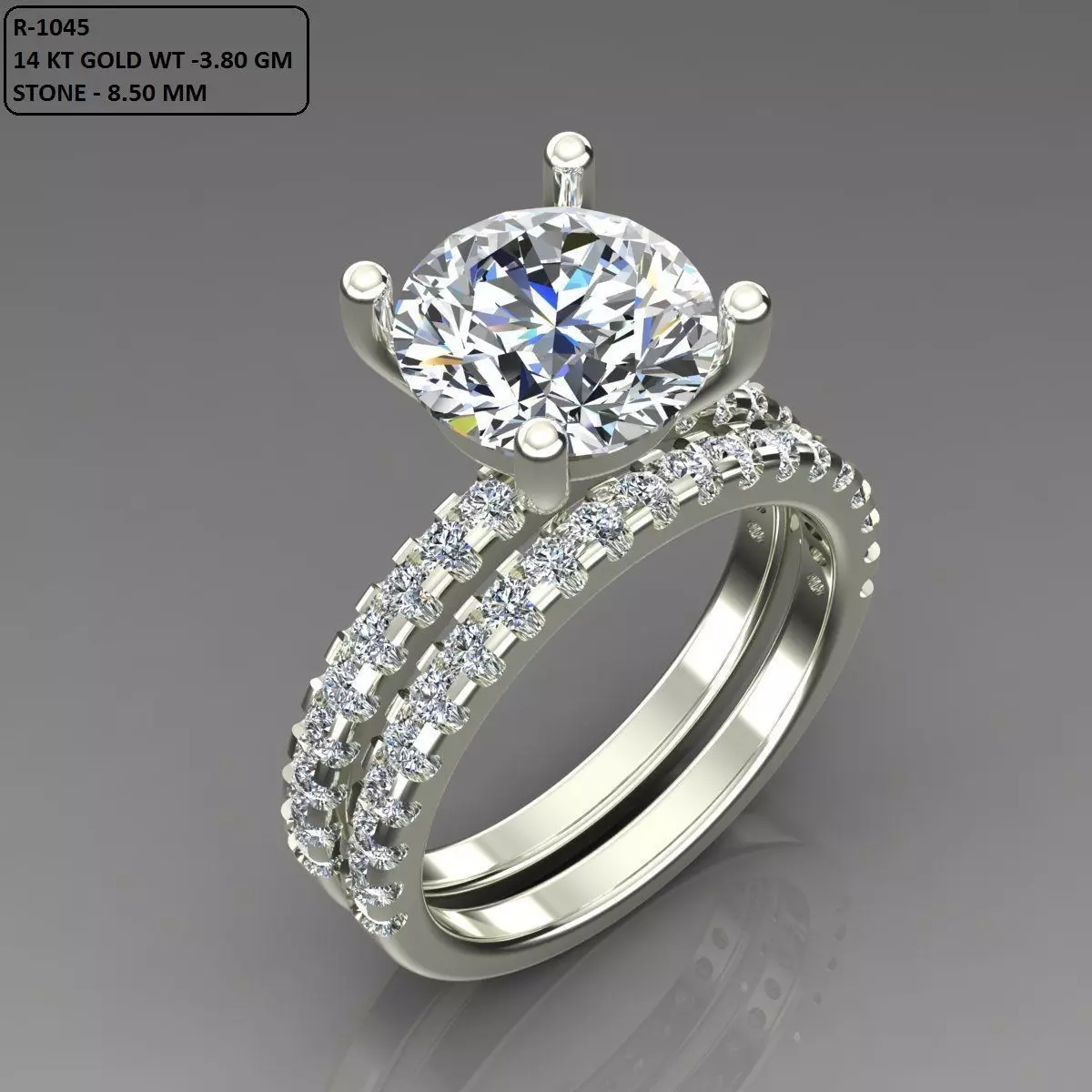 Solitaire Ring 3D print model_0