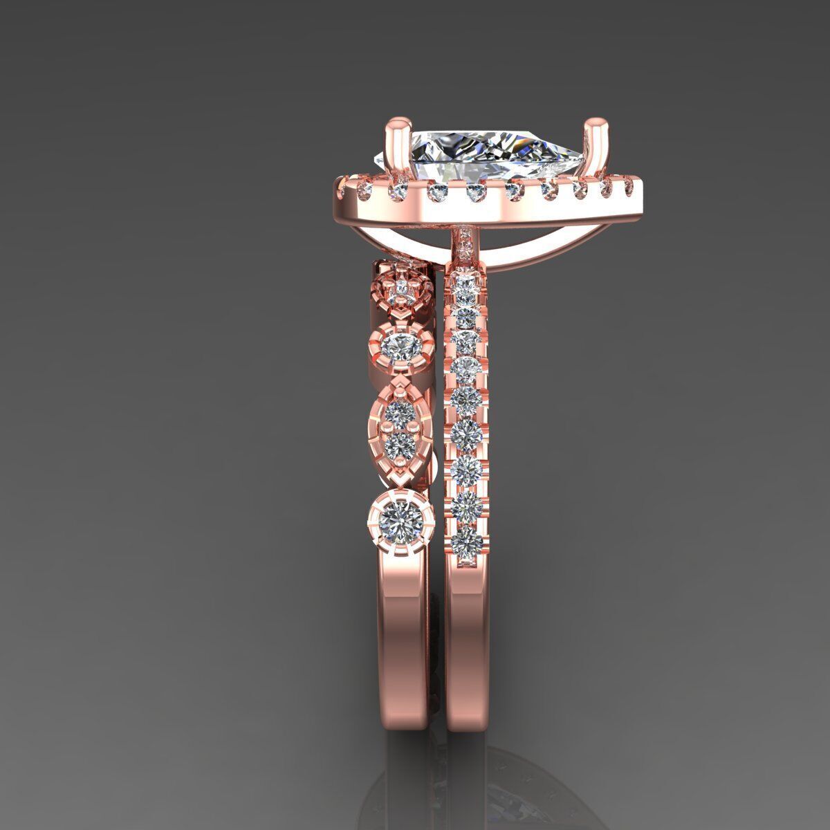 Solitaire Ring 3D print model_1