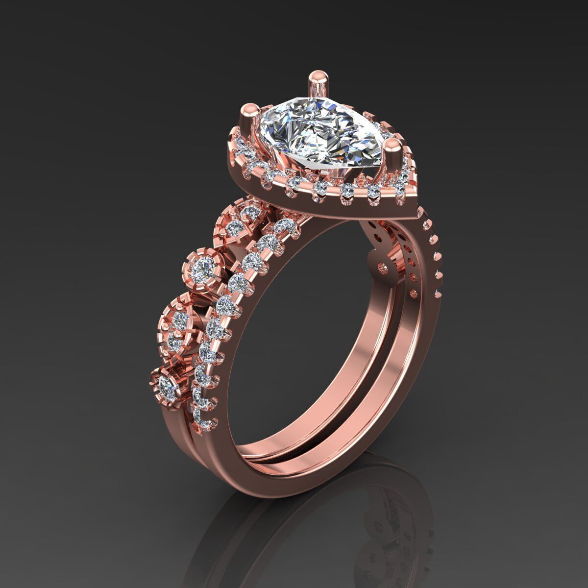 Solitaire Ring 3D print model_3