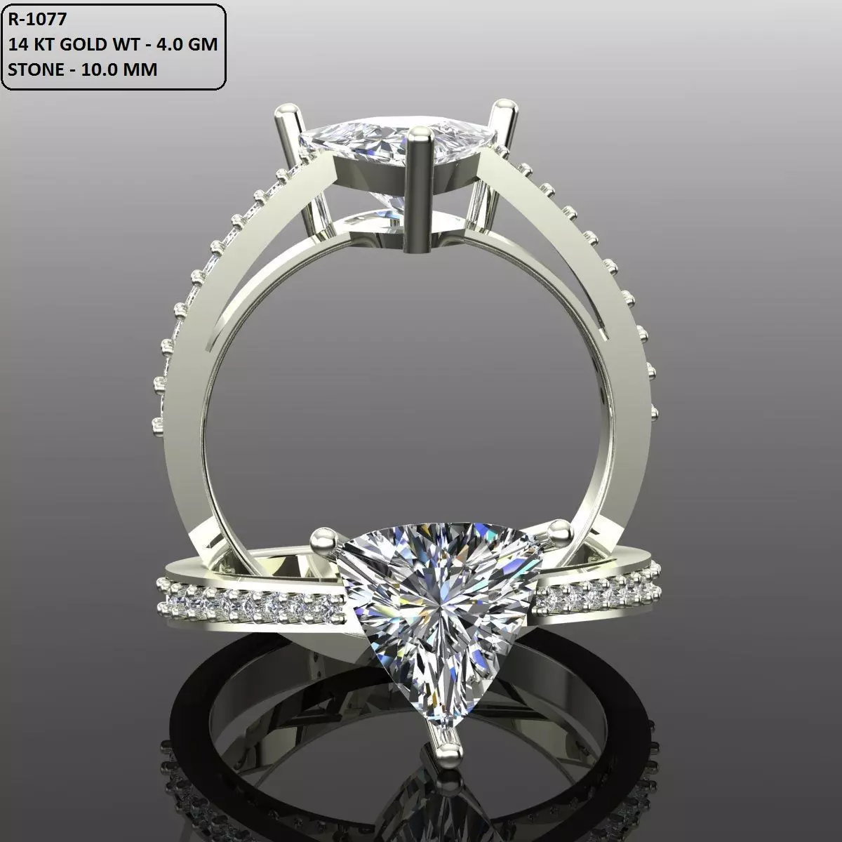 Solitaire Ring 3D print model_0