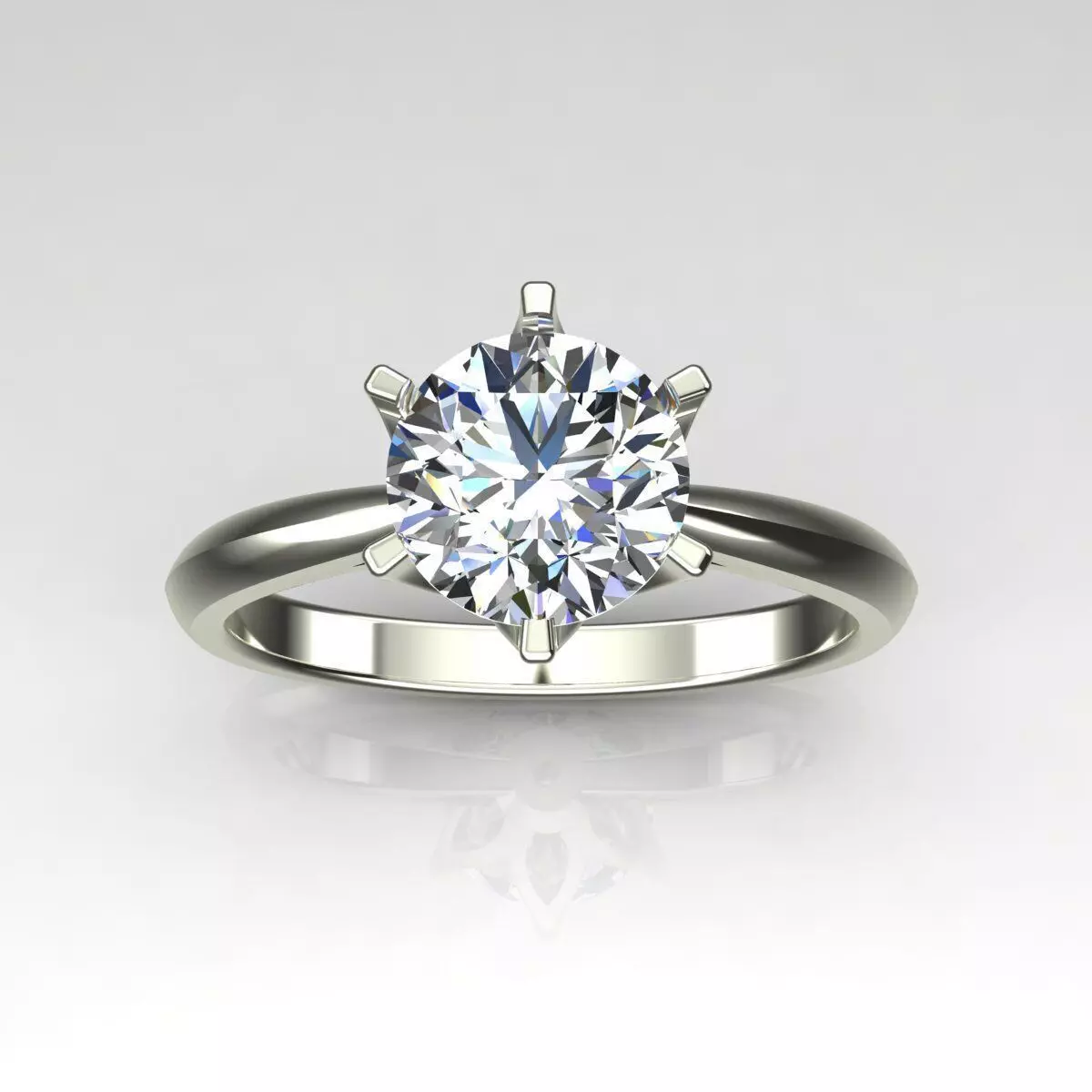 Solitaire Ring 3D print model_0