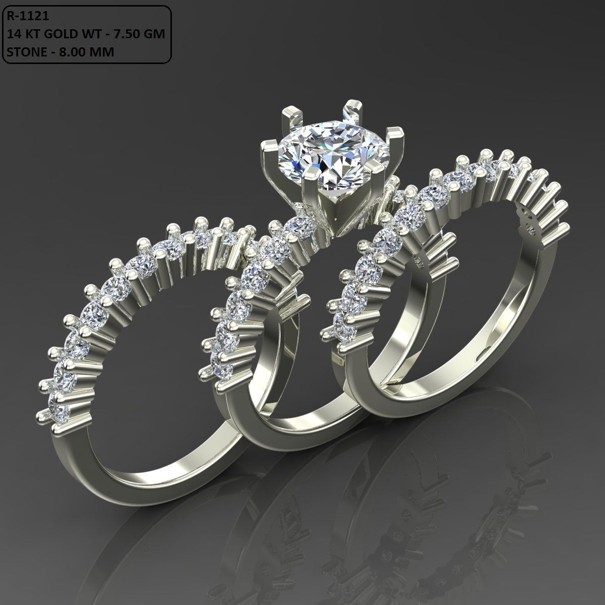 Solitaire Ring 3D print model_1