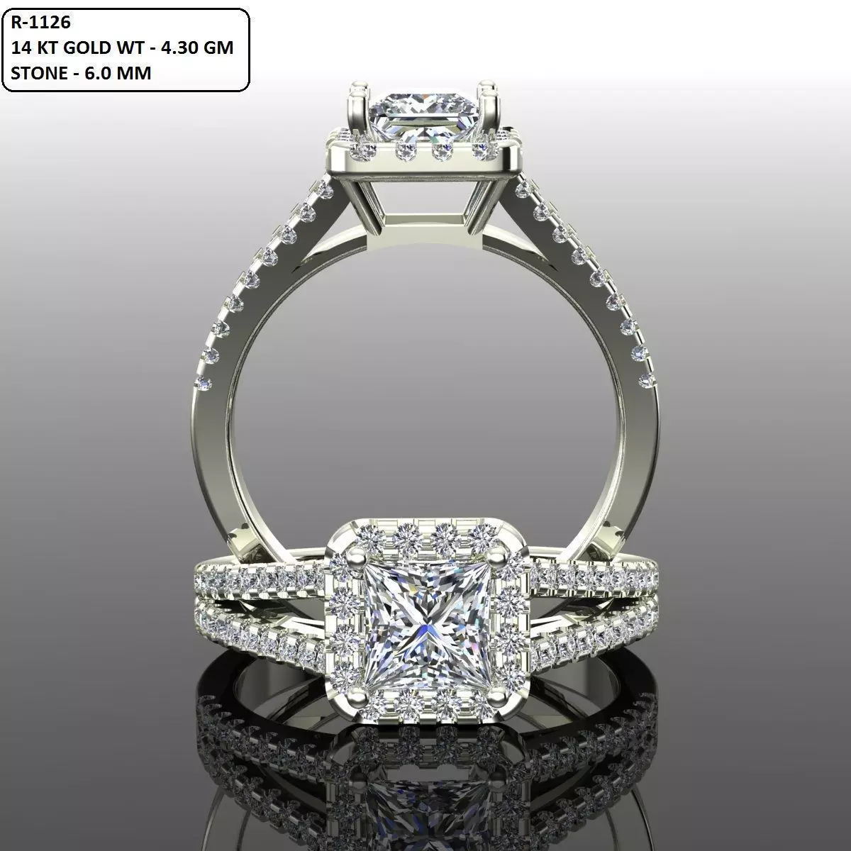 Solitaire Ring 3D print model_0