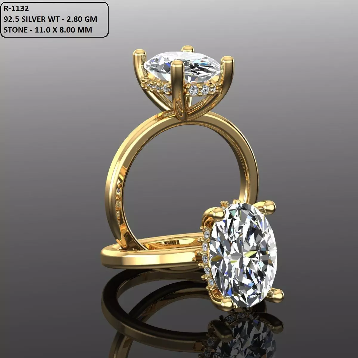 Solitaire Ring 3D print model_0