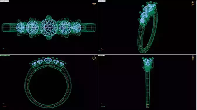 Round Cut Diamond Band 