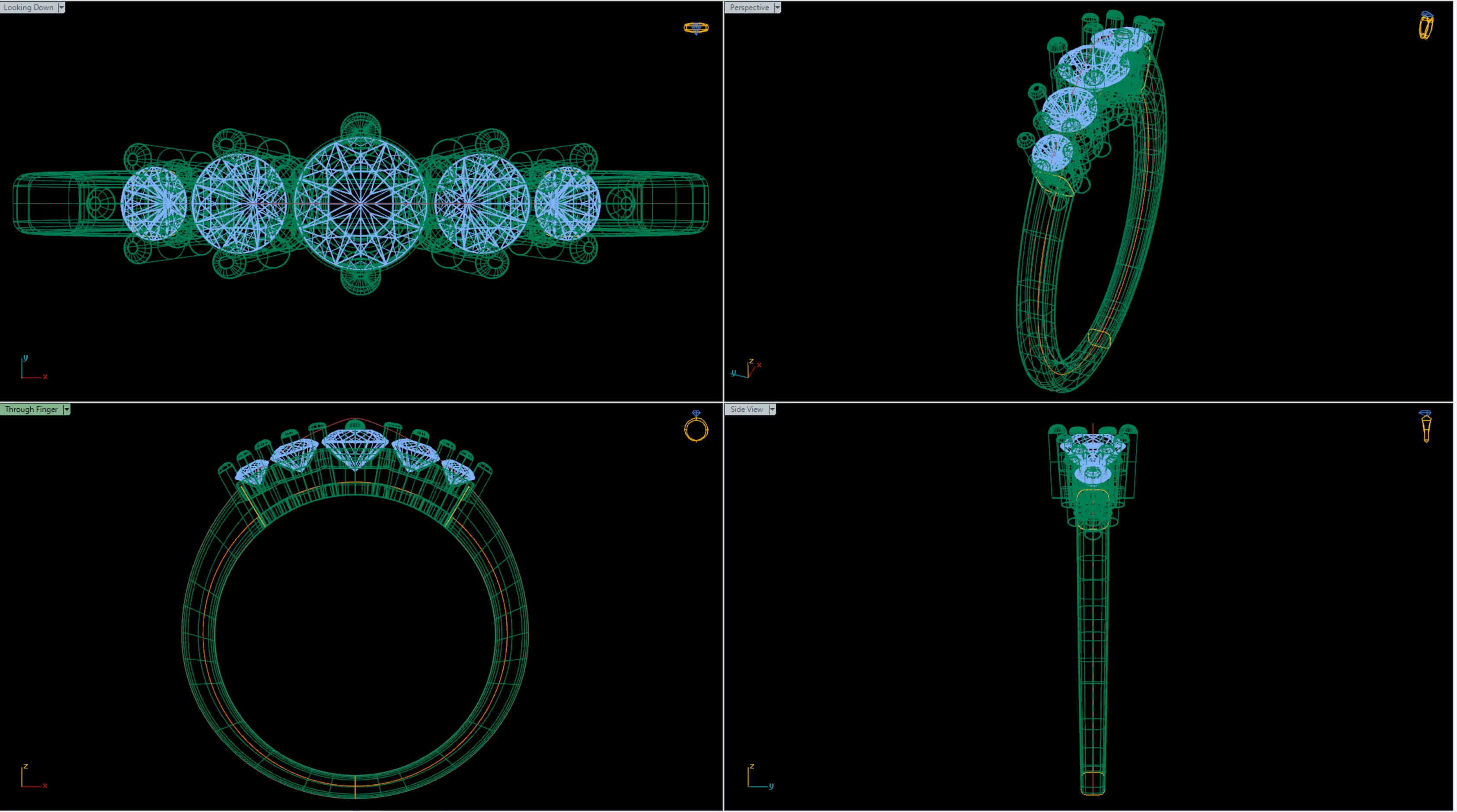 Round Cut Diamond Band 3D print model