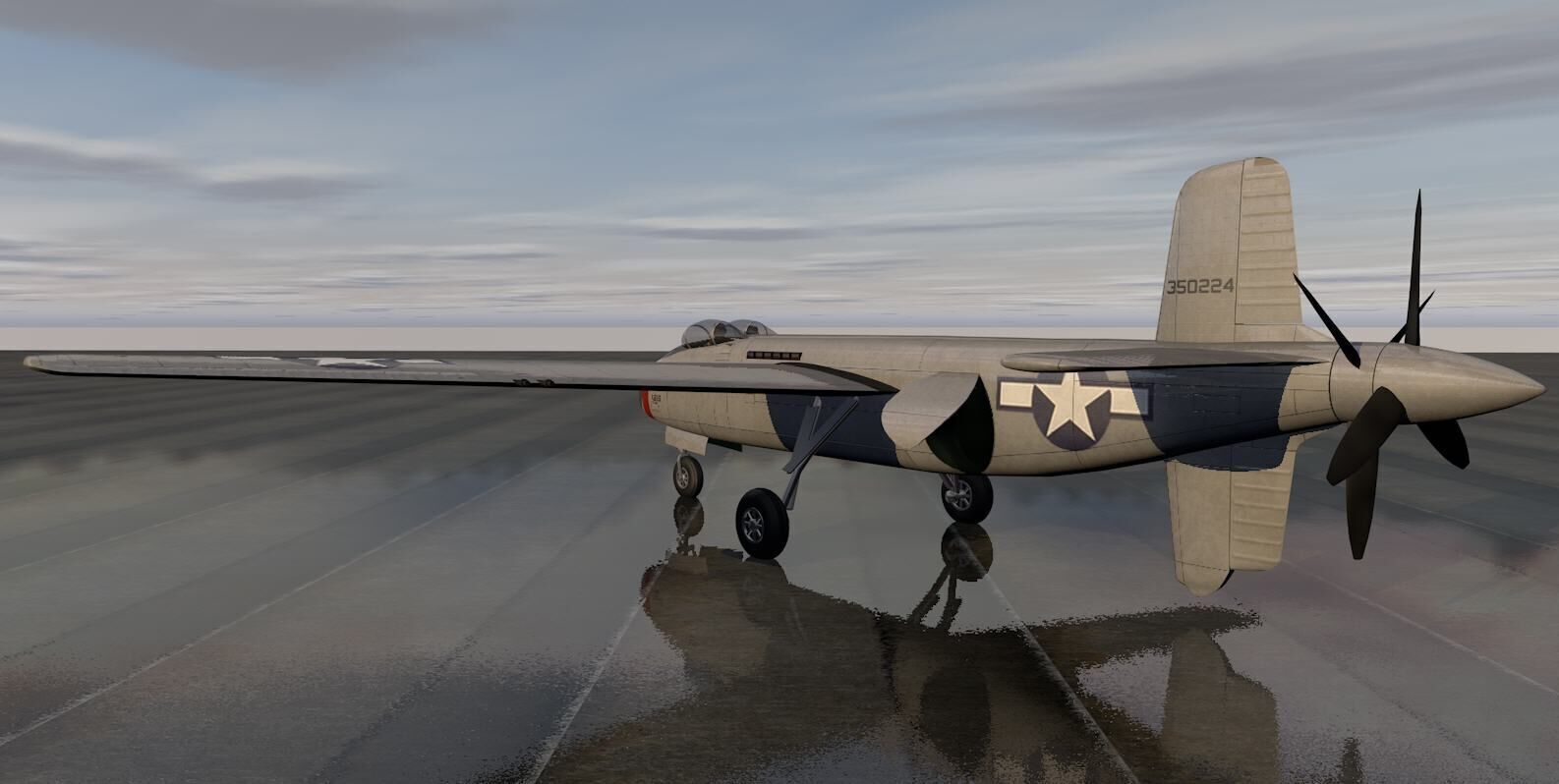 Douglas XB-42 Mixmaster 3D model_6