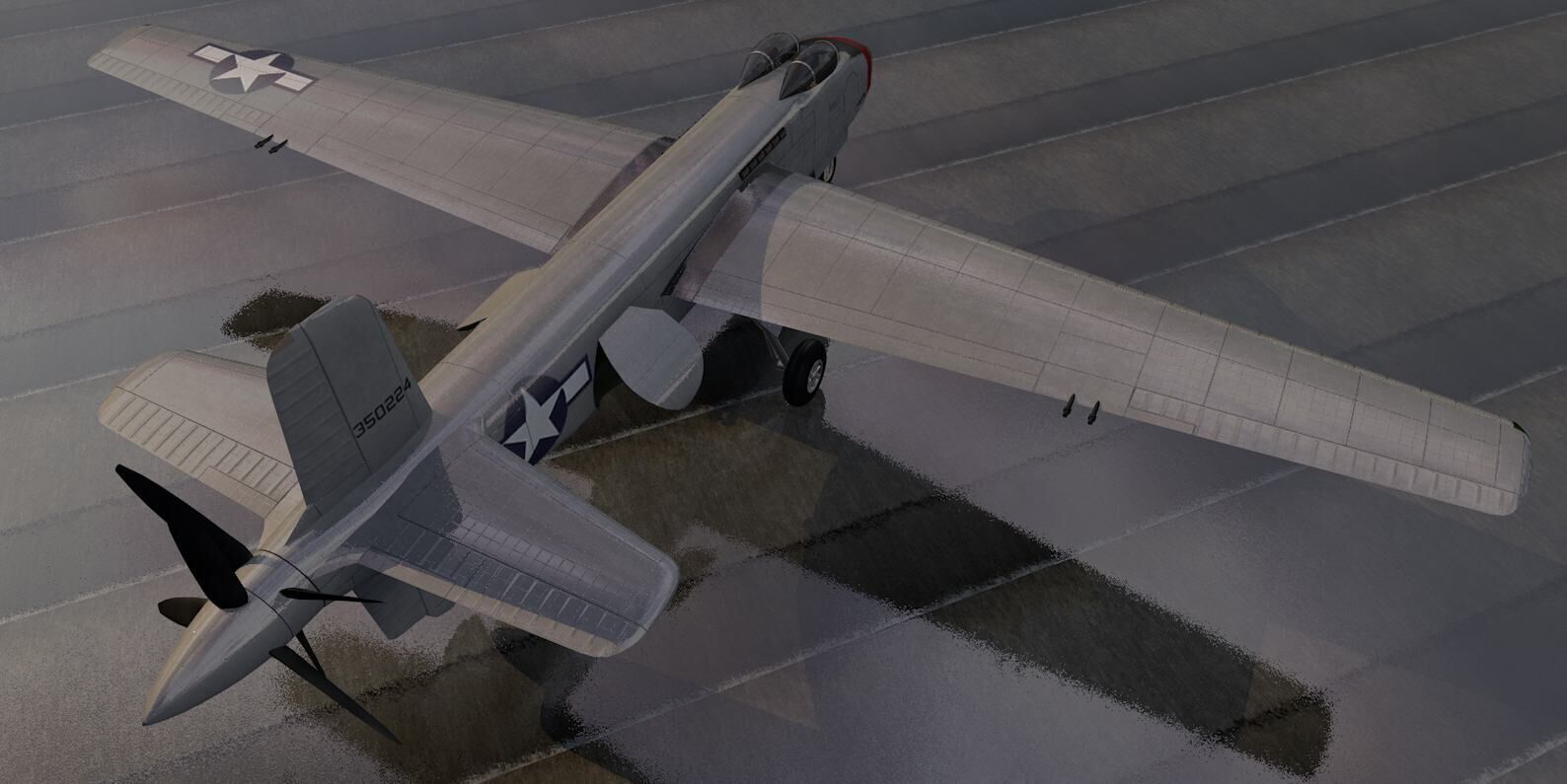 Douglas XB-42 Mixmaster 3D model_4