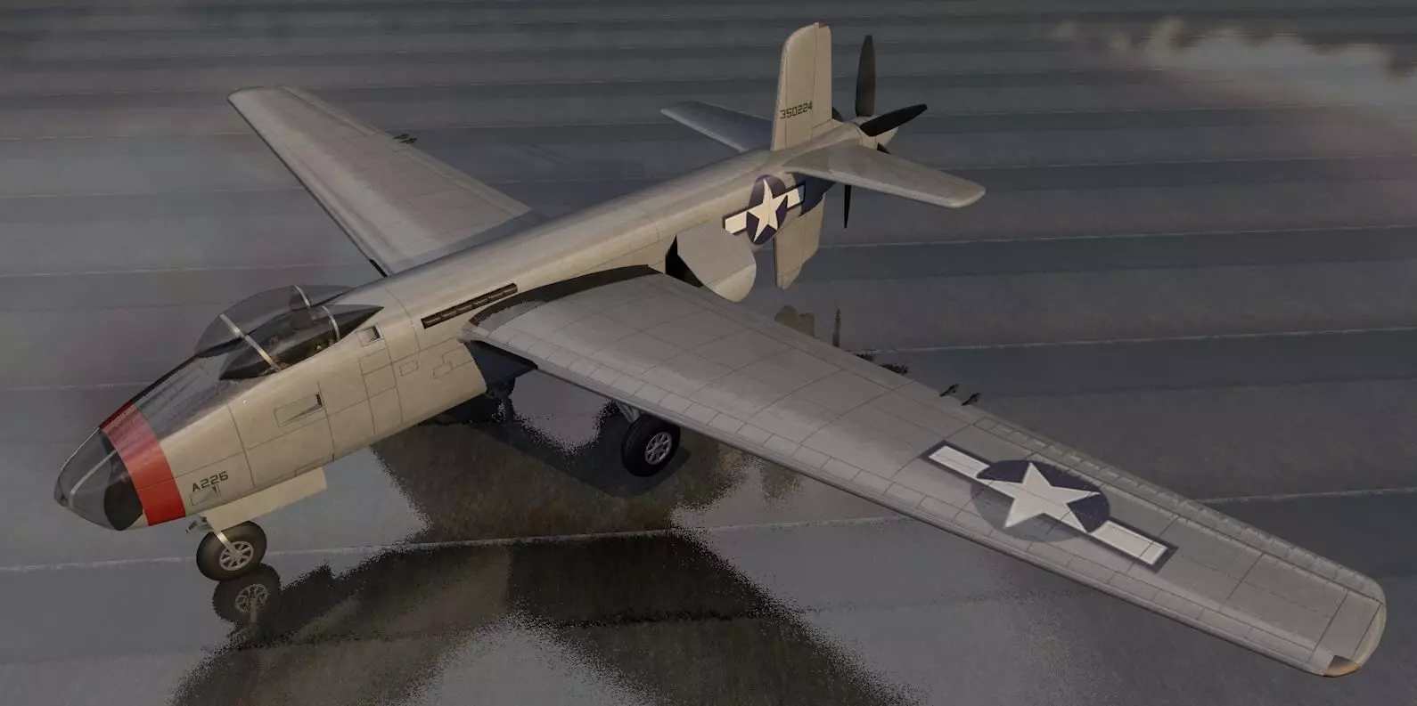 Douglas XB-42 Mixmaster 3D model_0