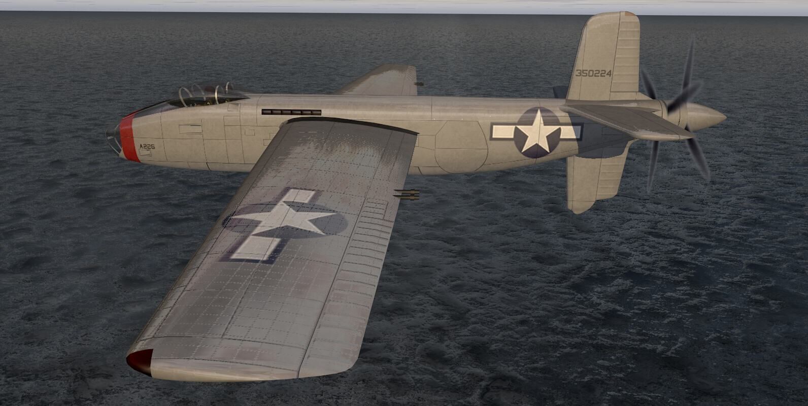 Douglas XB-42 Mixmaster 3D model_10
