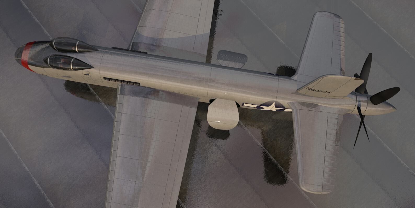 Douglas XB-42 Mixmaster 3D model_3