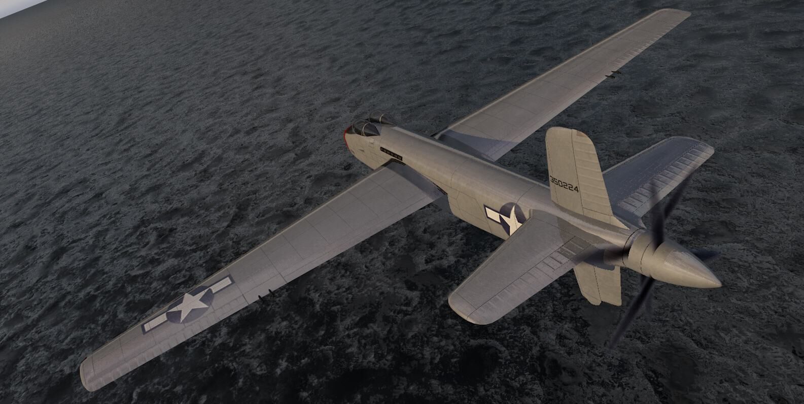 Douglas XB-42 Mixmaster 3D model_9