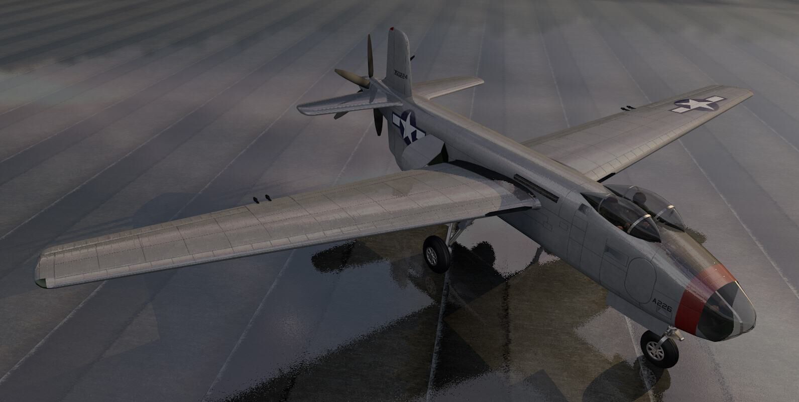 Douglas XB-42 Mixmaster 3D model_5