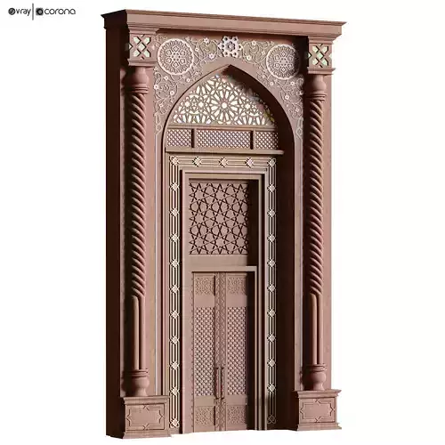 islamic arabic door and windows element set 583
