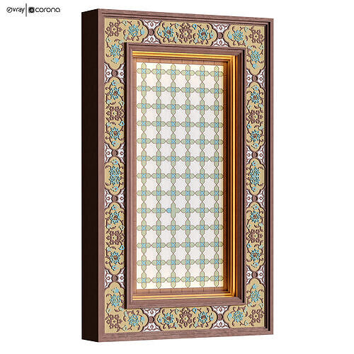 Islamic arabic ceilling pattern element set 584 3D model